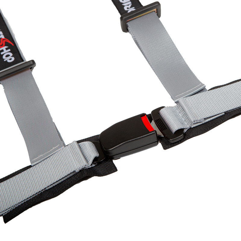 DriftShop 4 Point Harness 2" - Grey - Road Approved
